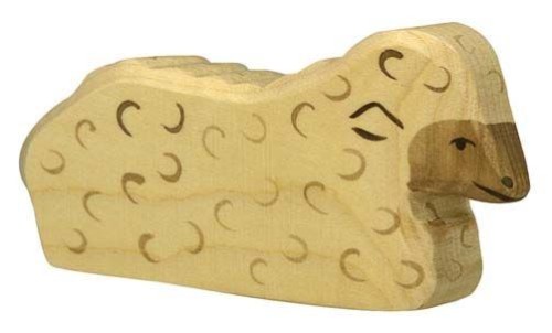 Krippenfigur Jesuskind in Krippe von Holztiger