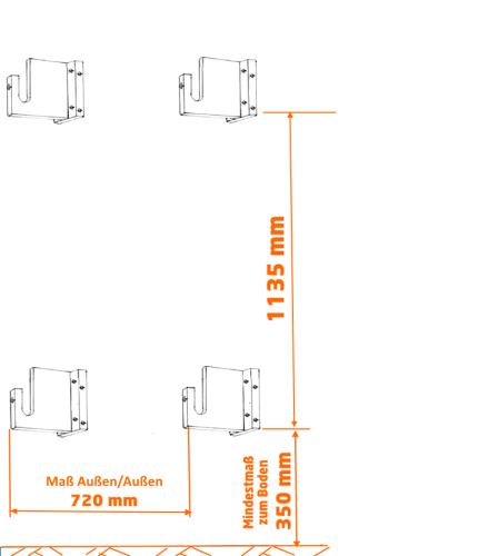 Halterung zur Sprossenwand von Flexi-System
