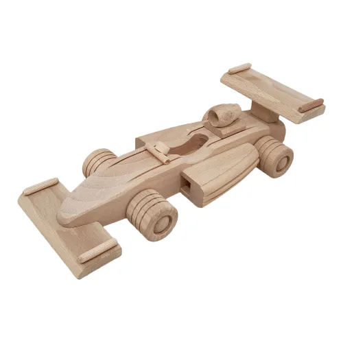 Schnittiger Formel 1 Buchen-Holz-Rennwagen Fomel 1