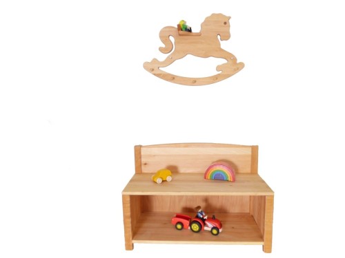 optionale Kombination mit Kinder-Schuhschrank, Sitzbank - Schaukelpferd-Garderobe-Kleinkindergarderobe – für Kindergarten, Kinderzimmer, Flur,Eingang – pädagogisch wertvolles Holzspielzeug – ökologisch und gesundes Kinder-Spielzeug - Ordnung- Jacken - Müt