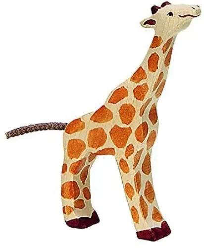 Giraffe klein fressend, Holz-Spielfigur, Geschenk, Kindergeburtstag, Weihnachtsgeschenk, Osterüberraschung