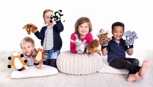 Kuh Handpuppe von beleduc | Weiche Stoffpuppe für Kasperletheater