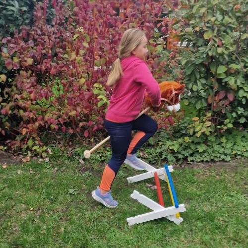 Steckenpferd für Sprünge im Garten