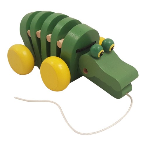 Nachzieh-Krokodil Schnappi | Nachzieh-Tier aus Holz | RS 169