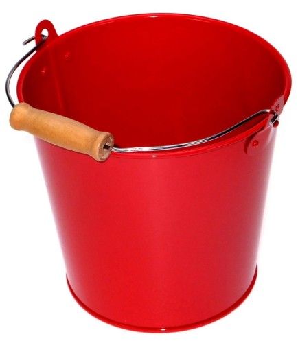 Roter Eimer | Roter Metalleimer | Kinderspielzeug | Metalleimer für Kinder