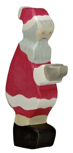 Holztiger-Weihnachtsmann Holz-Krippenfigur Weihnachts-Krippen-Figur HT 80318