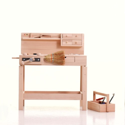 Kinder-Werkzeugkasten aus Holz | Kinder-Werkbank-Zubehör