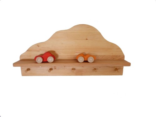 Kinder-Wandgarderobe - für Kindergarten; Kinderzimmer, Flur, Eingang – pädagogisch wertvolles Holzspielzeug – ökologisch und gesundes Kinder-Spielzeug