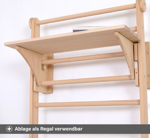 Ablagefläche als Regal verwendbar.