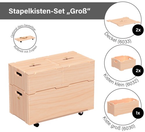 Stapelkiste Set - Groß