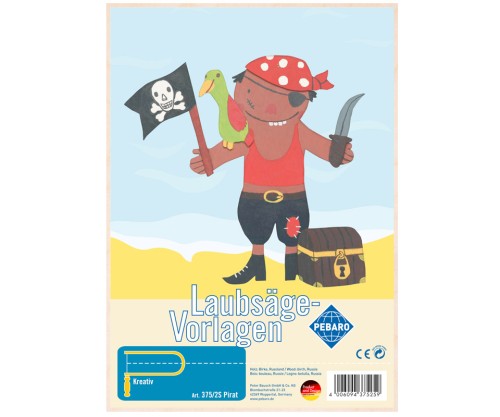 pirat laubsaegevorlage mit aufbauanleitung