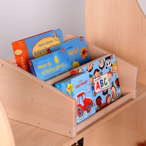 Zubehoer Spielständer, Kaufmannsladeneinsatz, Stiegenhalterung, Buchstuetze stehend