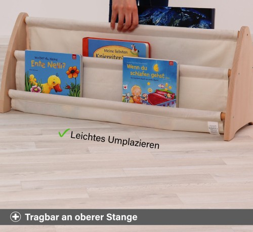 Bücherregal - Tragbar an oberer Stange