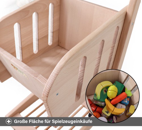 Kinder Einkaufswagen - Mit großer Fläche für Spielzeugeinkäufe