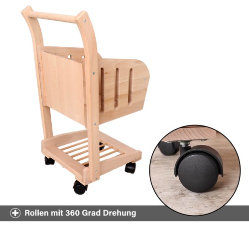 Kinder Einkaufswagen - Mit 4 Rollen mit 360 Grad Drehung