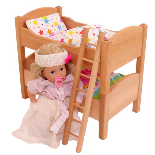 Puppenbett mit Bettwäsche