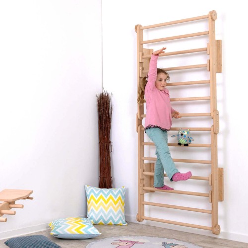 Flexi Sprossenwand Akela Fitnesswand aus Massivholz