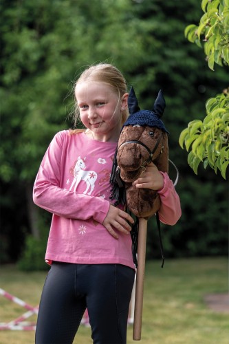 Fliegenmütze Haube für Hobby Horsing Pferde