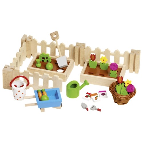 Holzspielzeug Garten |Mein kleiner Garten | Puppenstuben zubehör garten Gemüsebett