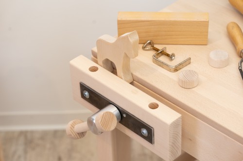 Kinder-Holz-Werkbank Detail Schraubstock
