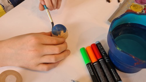 Osterei | mit Farben verschönern | zum schneiden für die Kinderküche | Spiel-Ei