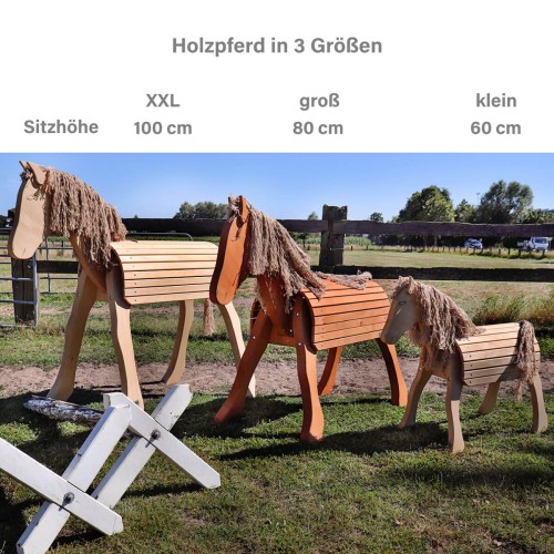 Holzpferd in 3 Größen