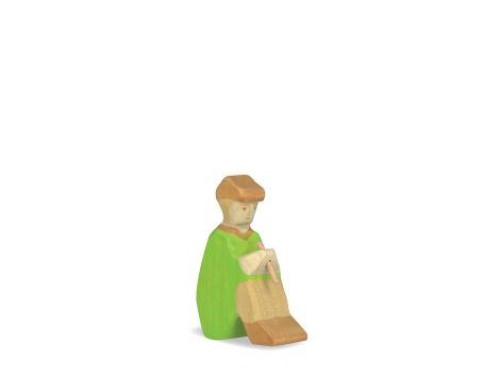 holztiger-hirte-sitzend Weihnachtsgeschenk Holz öko Naturspielzeug pädagogisch wertvolles Spielzeug Montessori Waldorf Holztiger Ostheimer Spielbauernhof