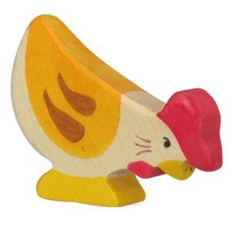 Huhn Holztiger 80.016 Tier fuer Bauernhof fuer Kinder Holzspielzeug