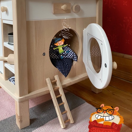 Jeppes Wichtel-Küche | 4-seitig bespielbare Kinderküche Cinderella | mit Wichtel-Haus