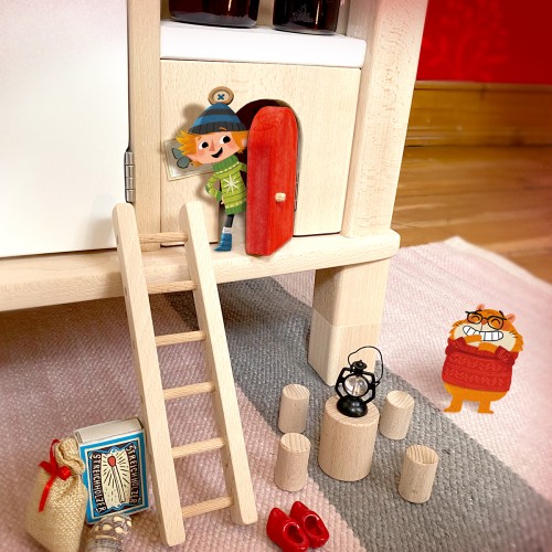 Jeppes Wichtel-Küche | 4-seitig bespielbare Kinderküche Cinderella | mit Wichtel-Haus