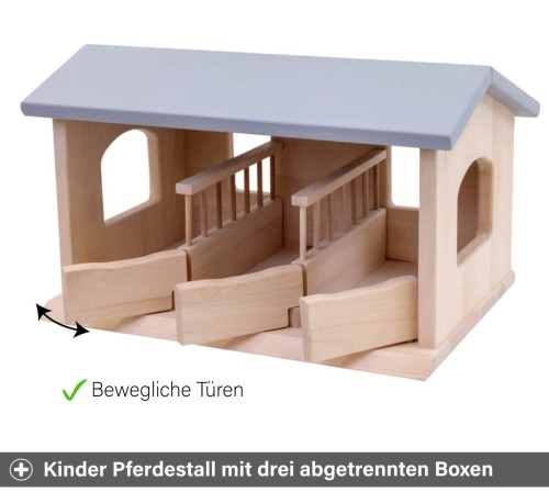 Kinder Pferdestall - Mit abgetrennten Boxen und beweglichen Türen