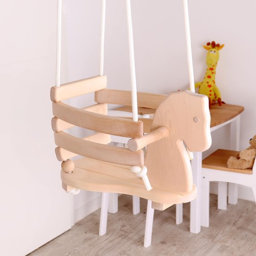Kinder Schaukelpferd - Mit Kuscheltier