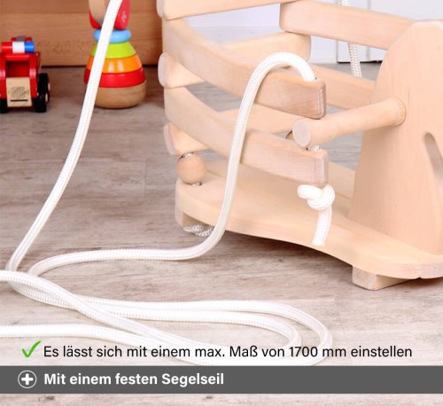 Kinder Schaukelpferd - Mit Segelseilen