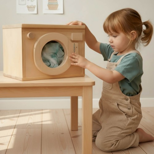Waschmaschine für Kinder - Spielendes Kleinkind Mädchen