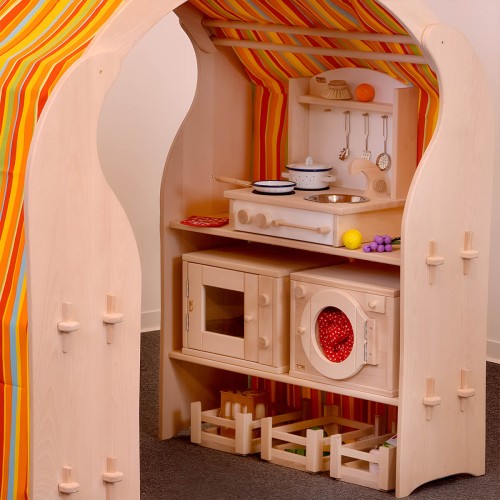 Tisch Kinderküche klein als Spielständer Einsatz