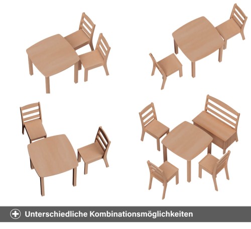 Kindermöbel Sitzgruppe in Buche