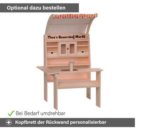 Kita Kaufladen Theke Emma - Personalisierbar per Laser Gravur