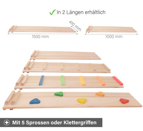 Pikler Kletterdreieck in verschiedenen Variationen - Mit bunten oder Natur Griffen oder Sprossen