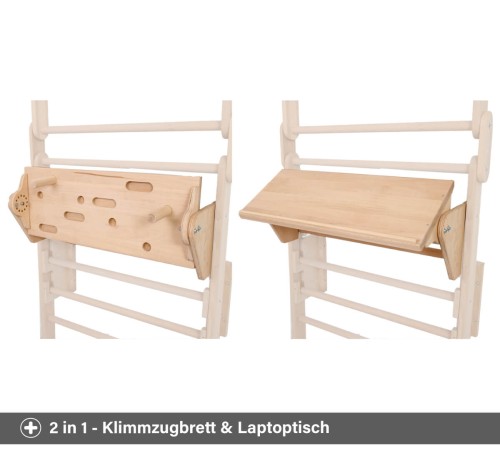 2 in 1 Funktion - Multifunktional als Klimmzugbrett und Laptoptisch
