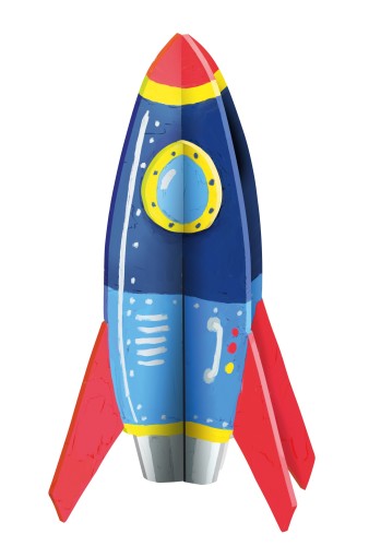 laubsaegevorlage rakete zum aussaegen