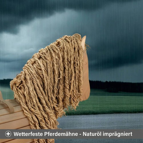 Wetterfeste Pferdemähne - Natur Öl imprägniert