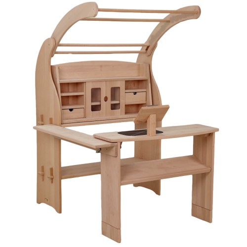 Marktstand Spielständer Set in Natur Holz