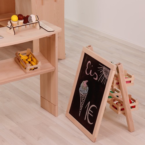 Mini Kreidetafel Aufsteller aus Holz