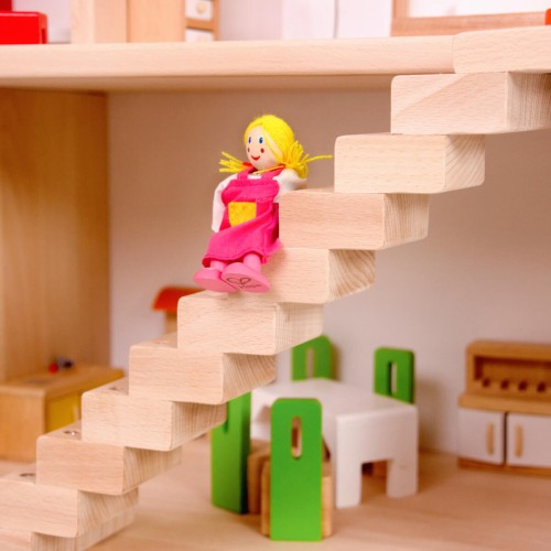 Puppenhaus Treppe beidseitig montierbar