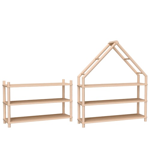 Puppenhaus Regal aus Holz 2 in 1