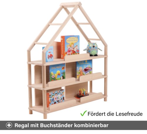 Puppenhaus Regal fördert die Lesefreude