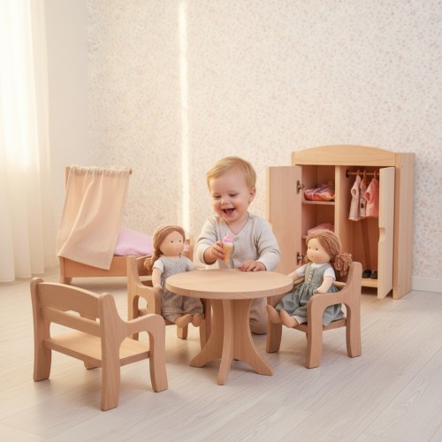 Puppenmöbel Set 4 - Spielendes Kind