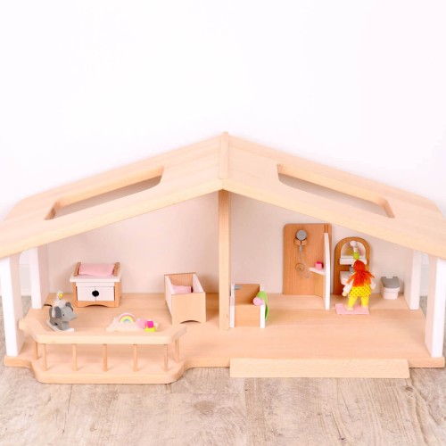 Babyzimmer Puppenmöbel Set mit Biegepuppe