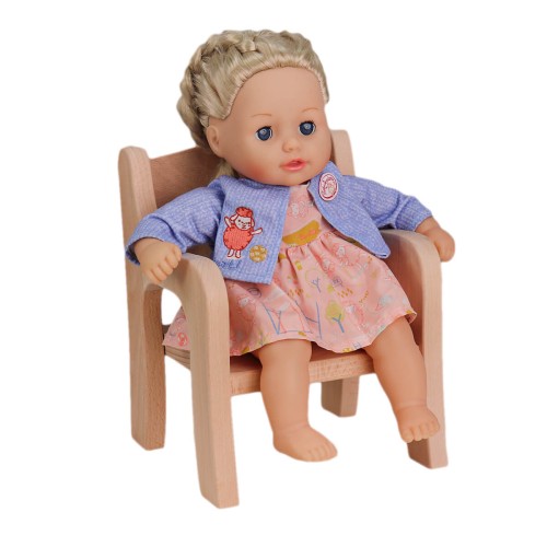 Puppenstuhl aus Holz für Puppen ab 30 cm