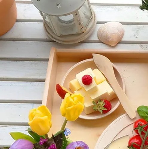 Kinderteller-Butter-Schale-Spielzeugteller-Kinder-Holz-Schale, Schuessel, Schaelchen, Nußschale, Nussschale